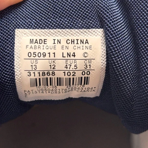 Rare Nike Air Jordan Team Strong Men Sz 13 Navy White Leather Sneaker 311868-102 - Picture 8 of 12